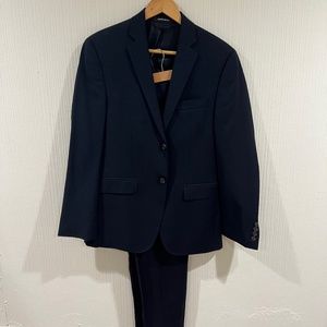 RALPH LAUREN SLIM FIT 100% WOOL 36S SUIT NAVY